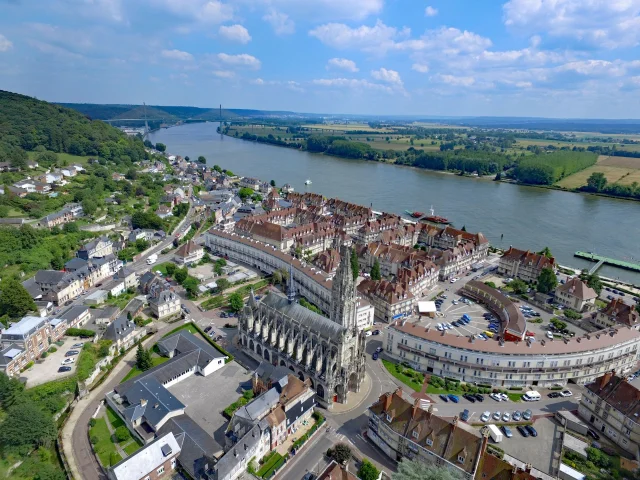 Rives En Seine July 2016 Eglise Notre Dame De Caudebec En Caux Architecture Bord De Seine Jf Drone N Caux