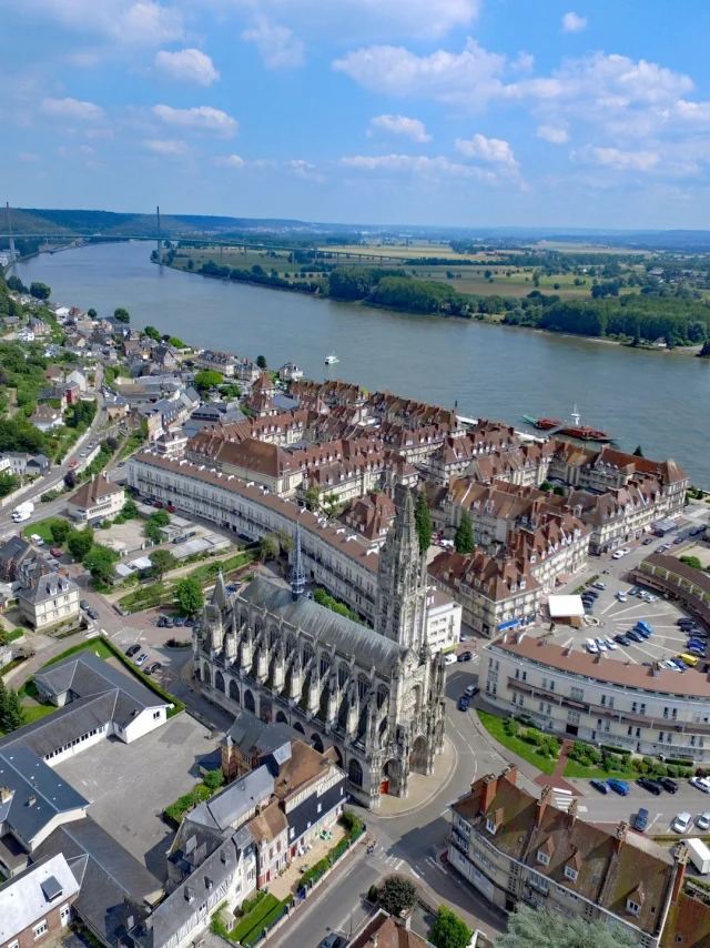 Rives En Seine July 2016 Eglise Notre Dame De Caudebec En Caux Architecture Bord De Seine Jf Drone N Caux